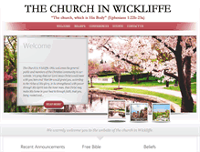 Tablet Screenshot of churchinwickliffe.org